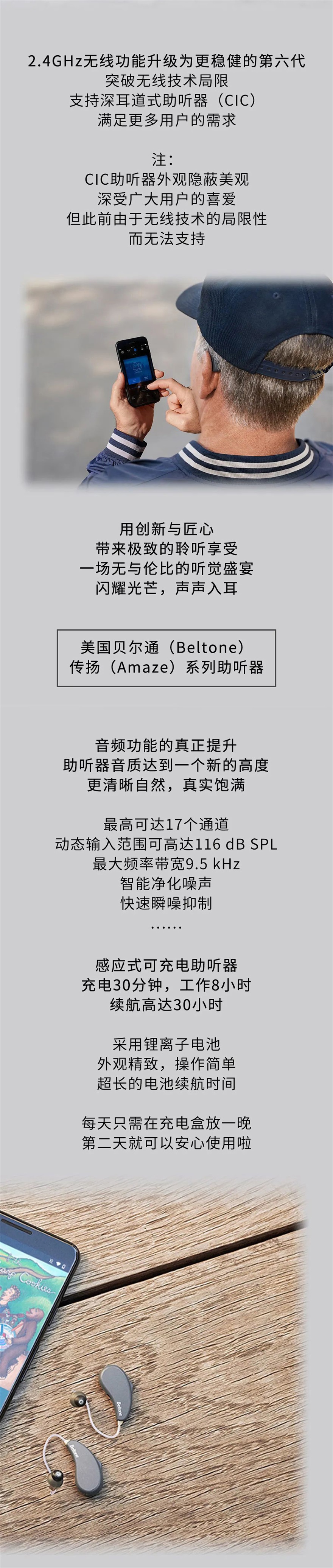 贝尔通助听器 传扬系列AMZ976-DWT 【适合中青年的高端耳背式助听器】